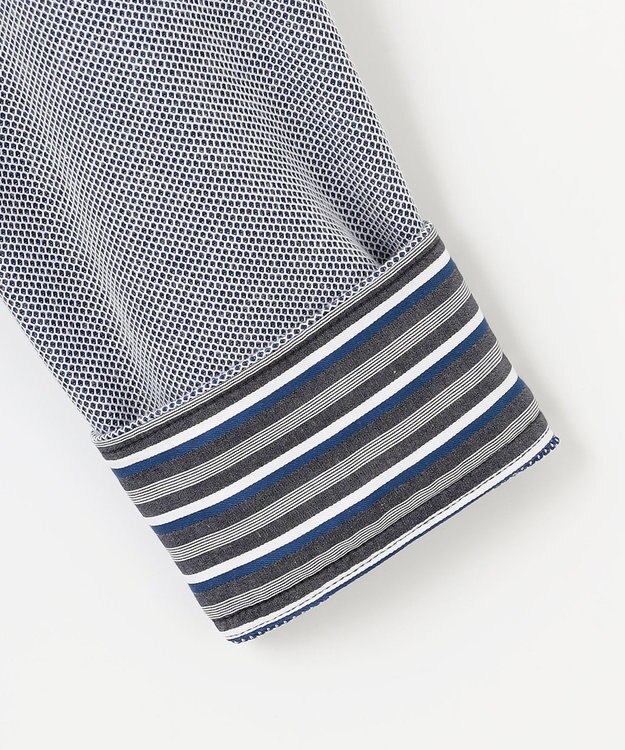 JOSEPH ABBOUD 【キングサイズ・消臭などの高機能】オーガニックコットン ダディ 長袖 ポロシャツ ブルー系