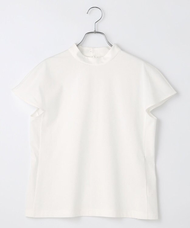 #Newans 【ANSWER for シティライフ】乾燥機対応！ハイネックフレンチスリーブカットソー ホワイト系