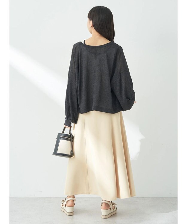 earth music&ecology シアーカーディガン Black