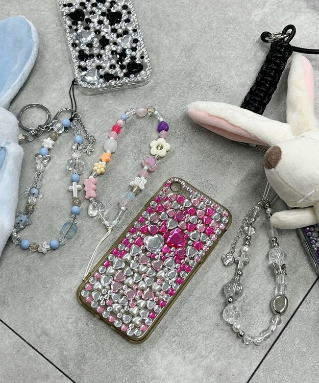 WEGO ビーズストラップキーホルダーC 柄5