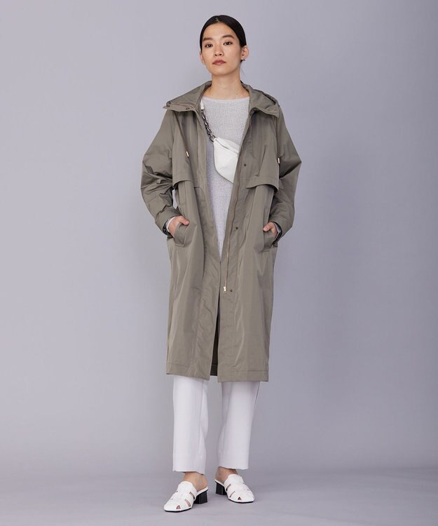 ICB メモリーツイル フーデットコート カーキ系