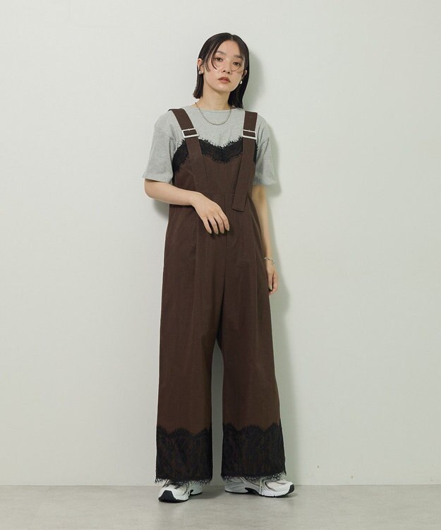 Green Parks ・Ｐｅｔｉｔ　Ｆｌｅｕｒ　リブオーバーサイズＴＥＥ Gray Mixture