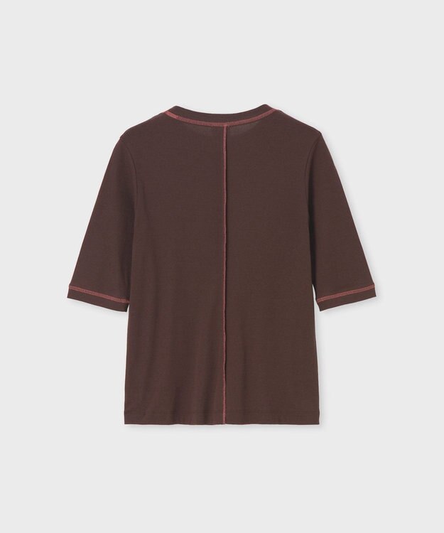 Paul Smith コントラストステッチ 半袖カットソー ブラウン