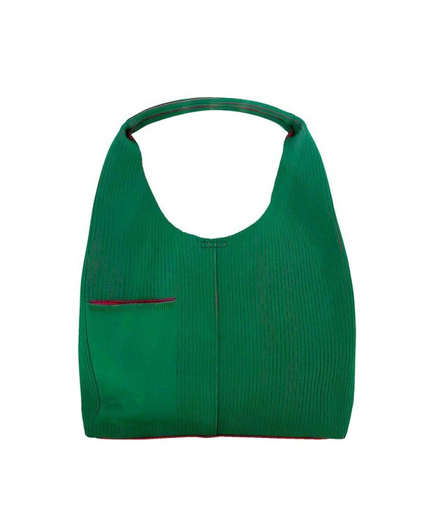 ROOTOTE 1061【ラメ糸ミックス-A4収納】LT.ラウンド.グリンプス.ニット-A 04：グリーン