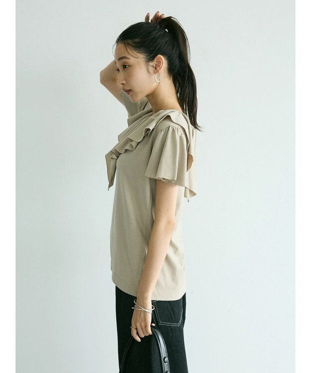 CRAFT STANDARD BOUTIQUE フリルデザインTee Gray Beige