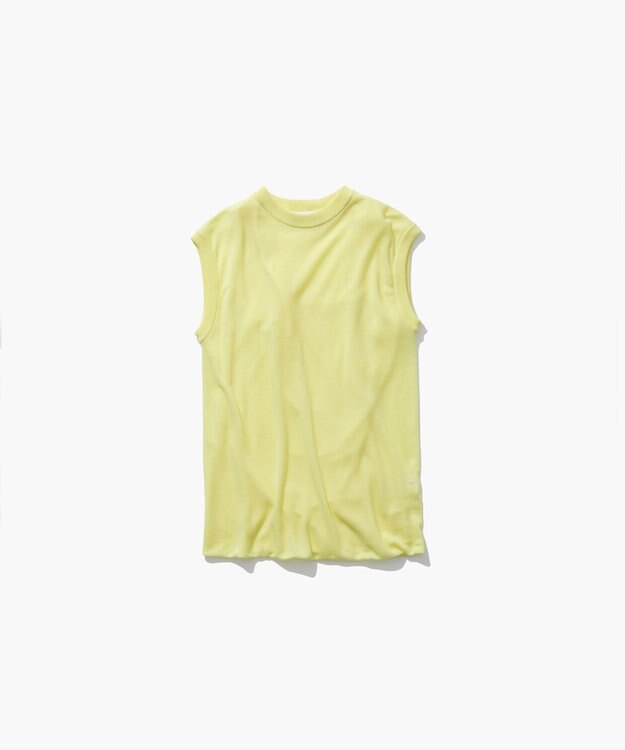 ATON SILK BLENDED CIRCULAR RIB | フィットレイヤードタンクトップ YELLOW