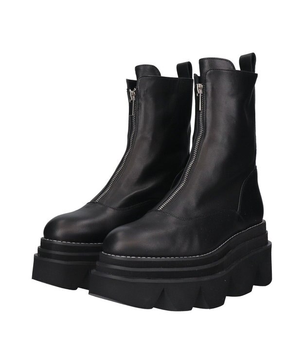 Bridget Birkin 【PARADIS COULEUR】ボリュームソールセンタージップブーツ ブラック