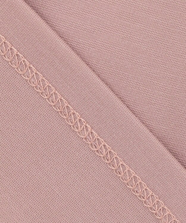 ANY SIS パフスリーブ異素材コンビ プルオーバー スモーキーピンク