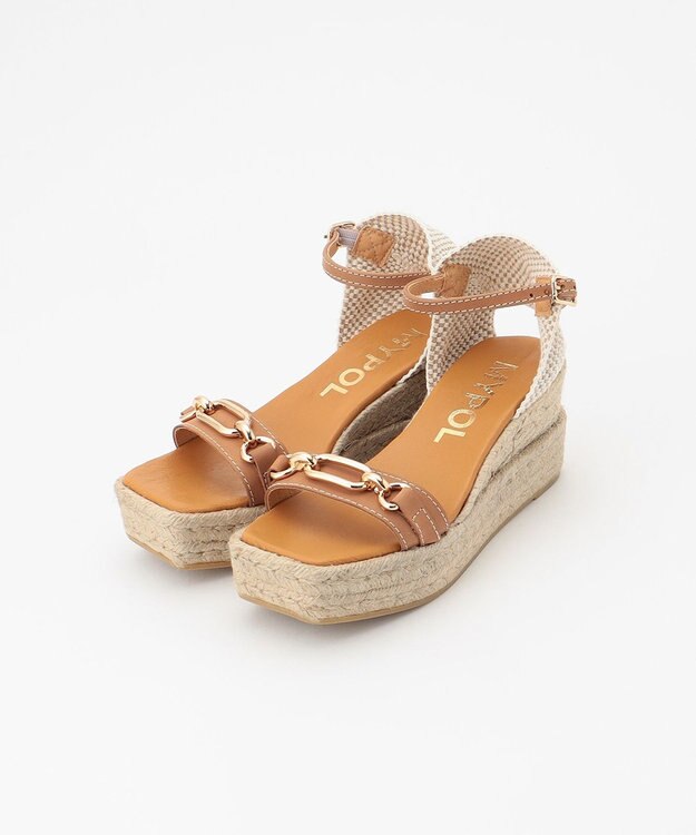 GRACE CONTINENTAL MAYPOLチェーンサンダル キャメル