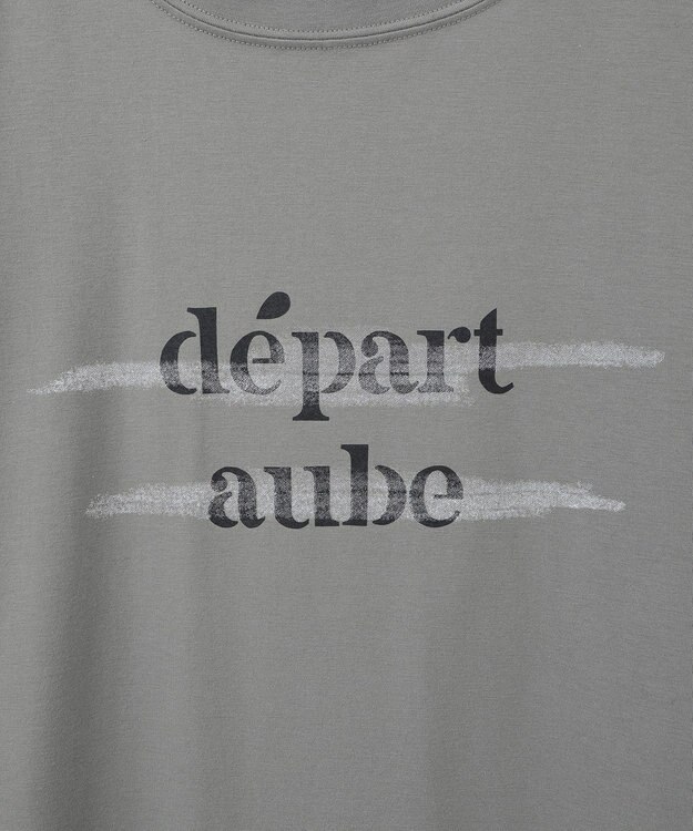 Green Parks 裾レースドッキングカットロゴチュニック Charcoal Gray