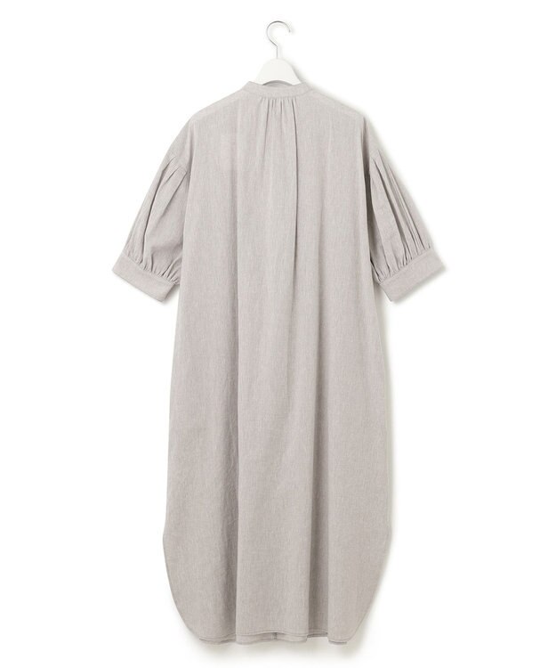 23区 S 【SLOW/洗える】リネンコットン シャツワンピース ライトグレー系