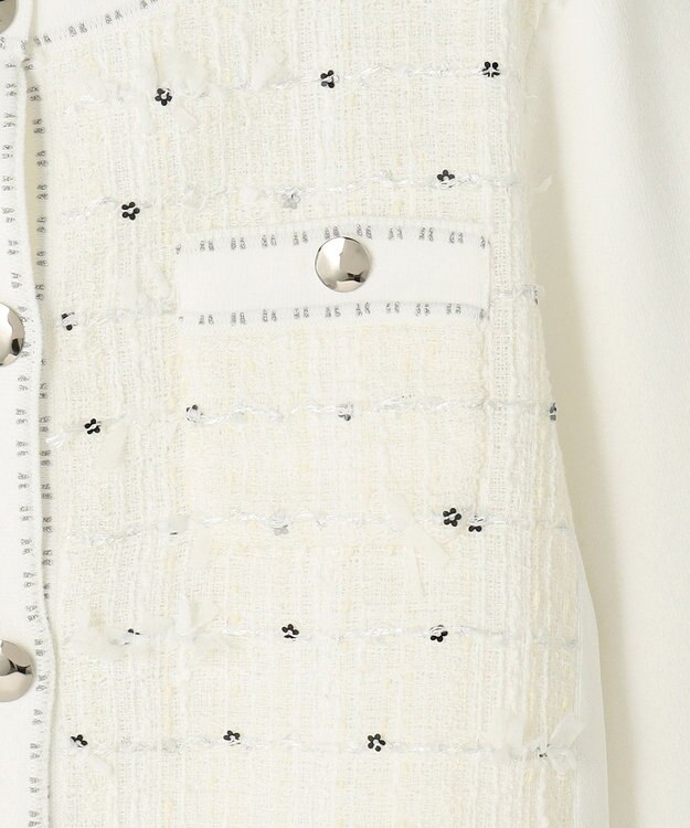 TOCCA 【八木アリサさん着用】FLOWER HIDE AND SEEK ニットジャケット アイボリー系