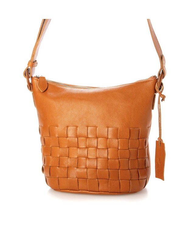 UNBILLION アトランタ ATLANTA / 牛革メッシュバケツショルダー キャメル