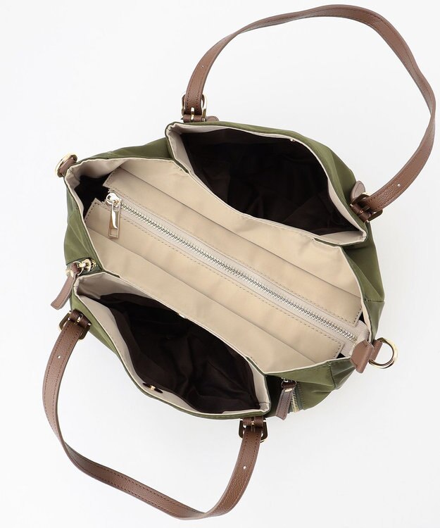 LA BAGAGERIE 【MONICA】ナイロン2WAYトートバッグ Sサイズ カーキ