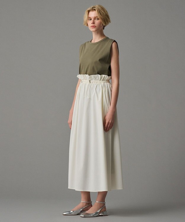 uncrave 【撥水・接触冷感・UVカット・洗濯機洗い可】マルチファンクションナイロン フレアスカート（uncrave STANDARD） ホワイト