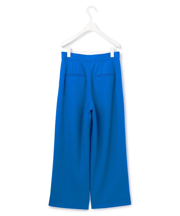 ICB 【洗える】 ウォッシャブルウールジャージー ワイドパンツ サファイア系