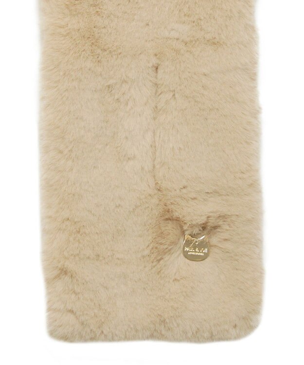 MOONBAT PAUL & JOE ACCESSOIRES フェイクファーポンマフラー ベージュ