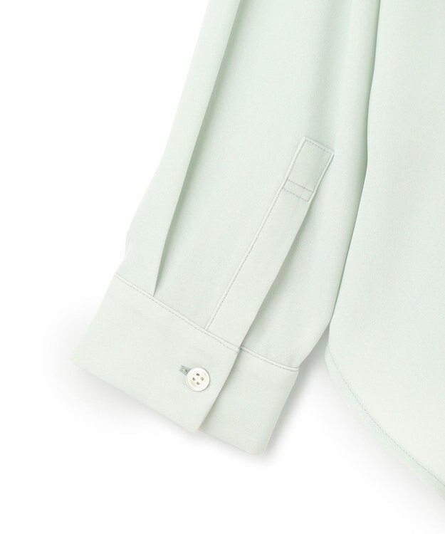 23区 S 【洗える】バックサテンアムンゼン ブザムディテール ブラウス スモーキーグリーン系