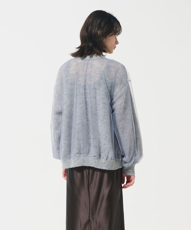 GRACE CONTINENTAL オーバーチュールニットカーディガン グレー