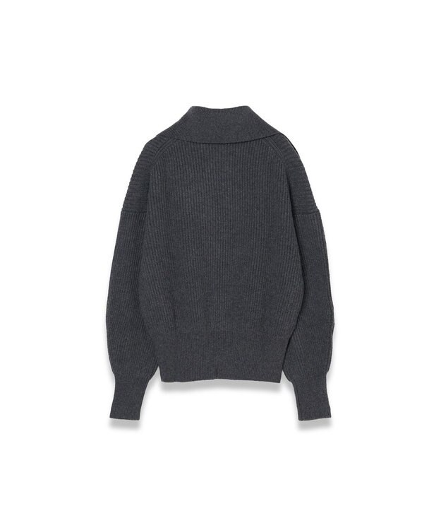 JOSEPH 【洗える】ニューカーディガンステッチオープンネックニット Smoke