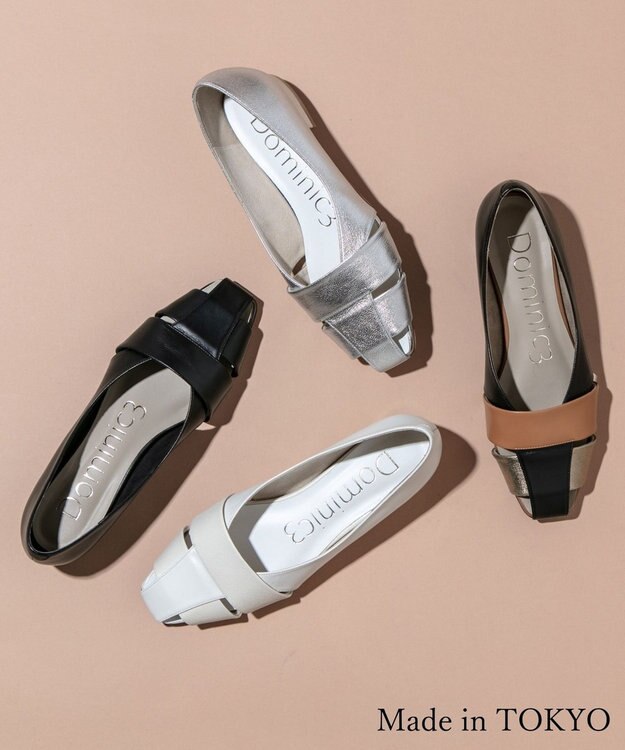 Dominic3 レザー グルカパンプス ブラック