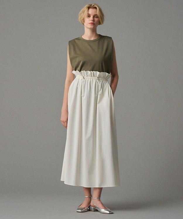 uncrave 【撥水・接触冷感・UVカット・洗濯機洗い可】マルチファンクションナイロン フレアスカート（uncrave STANDARD） ホワイト