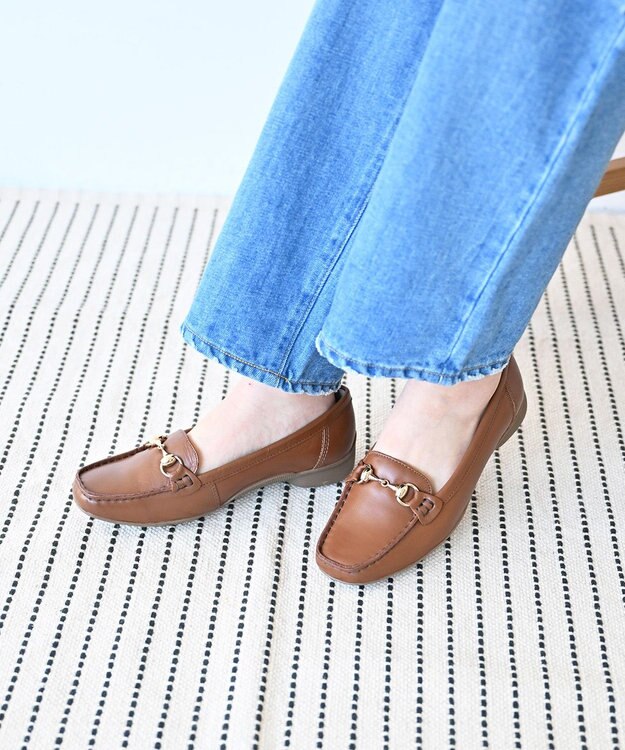 Pointer 本革ビットローファードライビングシューズ ライトブラウン