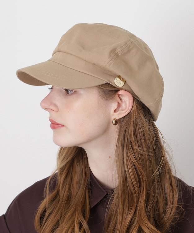 MOONBAT ポール & ジョー (PAUL & JOE ACCESSOIRES) ロゴプレート 無地 キャスケット キャメル