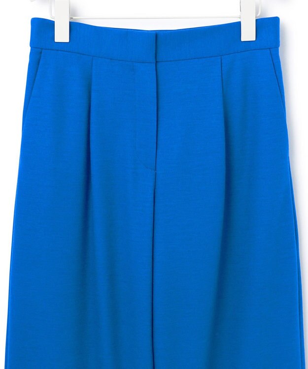 ICB 【洗える】 ウォッシャブルウールジャージー ワイドパンツ サファイア系