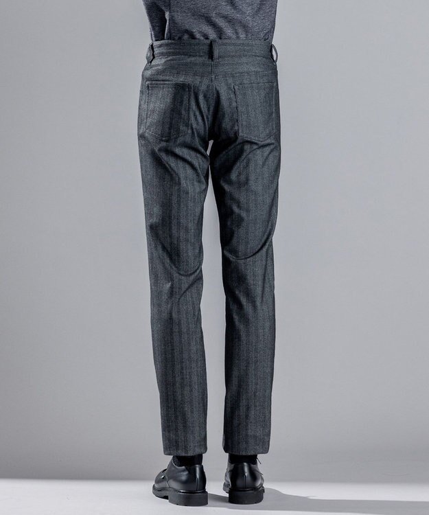 JOSEPH HOMME ソフトヘリンボンストレッチ / CIGAR 5P グレー系