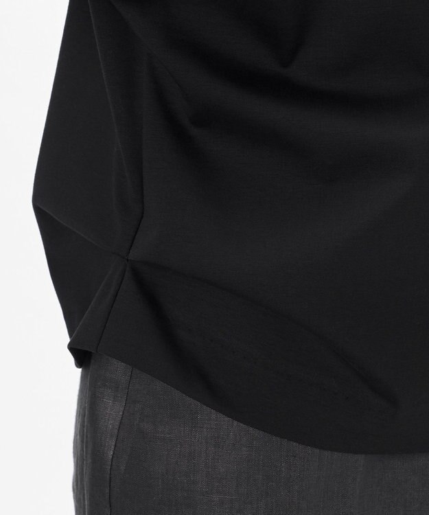 23区 L 【エステータ】トリアセファインジャージー アシンメトリーハイネック カットソー ブラック系