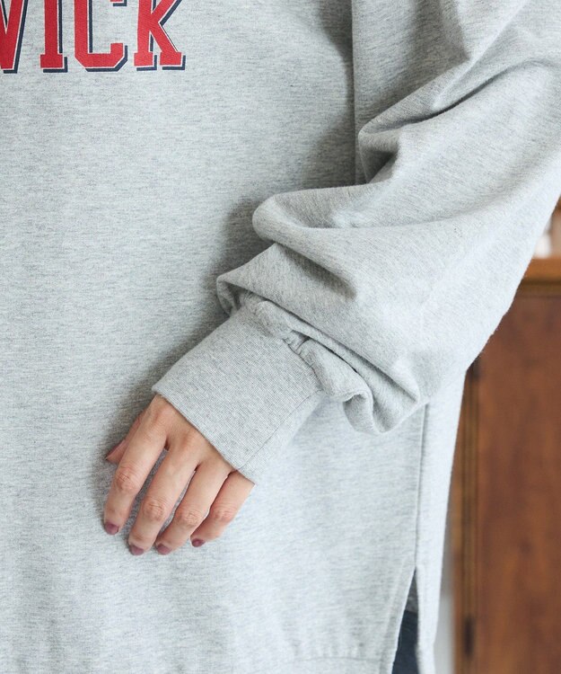 Green Parks カレッジロゴ裏毛チュニック Gray Mixture