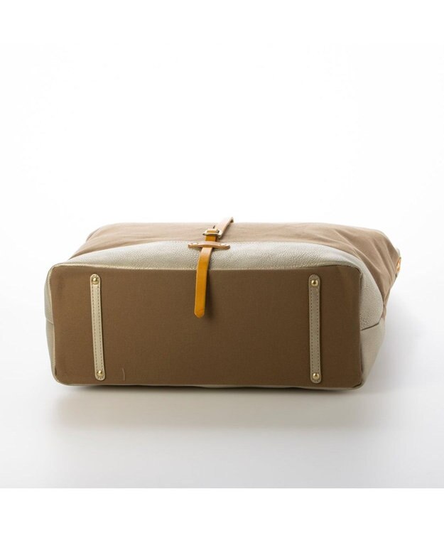 UNBILLION ペルケ perche / 姫路レザー×パラフィンキャンバス2wayトートL ベージュ