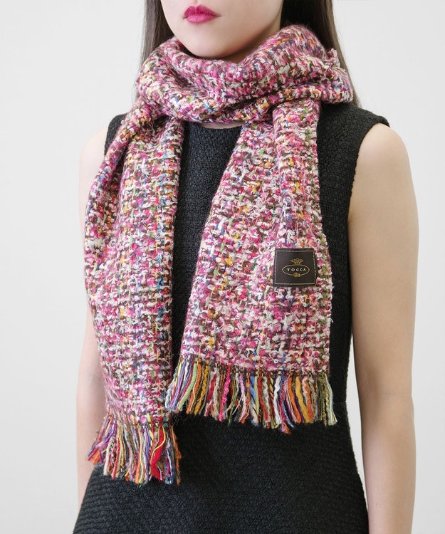 TOCCA TWEED STOLE ストール ローズ系