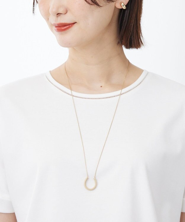 J.PRESS LADIES 【リバーシブル】ツイスト ネックレス ケシウスゴールド系