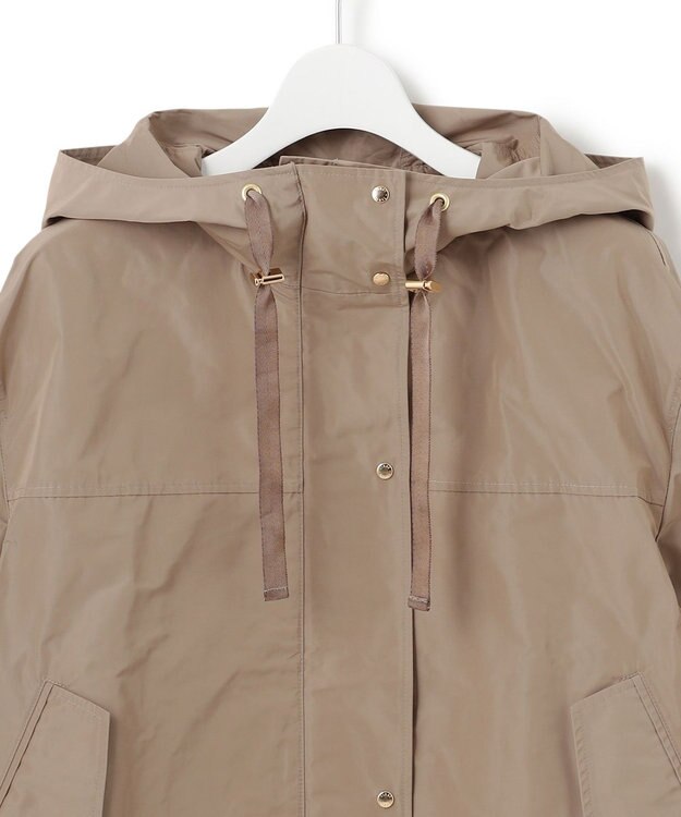 23区 【撥水加工/洗える】ブライトタフタ マウンテンパーカー モカ系