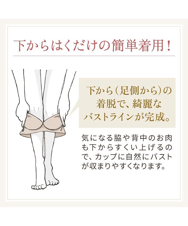 BRADELIS New York 【BRADELIS NewYork peace/ノンワイヤー】綿混トリプルキャッチFITブラ23 ブラデリス 補正 ブラジャー 接触冷感 ノンワイヤー DB123403 パールグレージュ