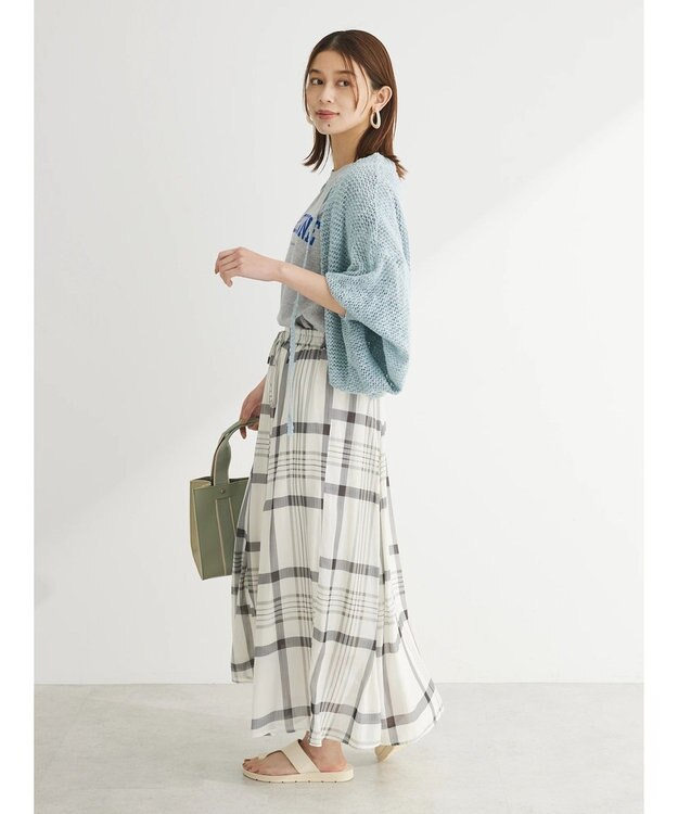 Green Parks サラフレギャザースカートII Check