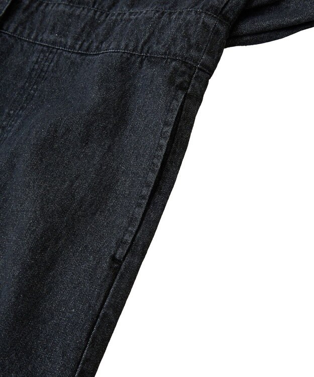 Green Parks ■ＥＳＣＡＲ　ボリュームスリーブデニムワンピース Black