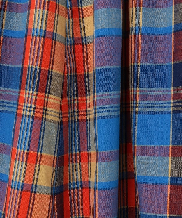 J.PRESS YORK STREET 【WOMEN】チェックフレアスカート ブルー系3