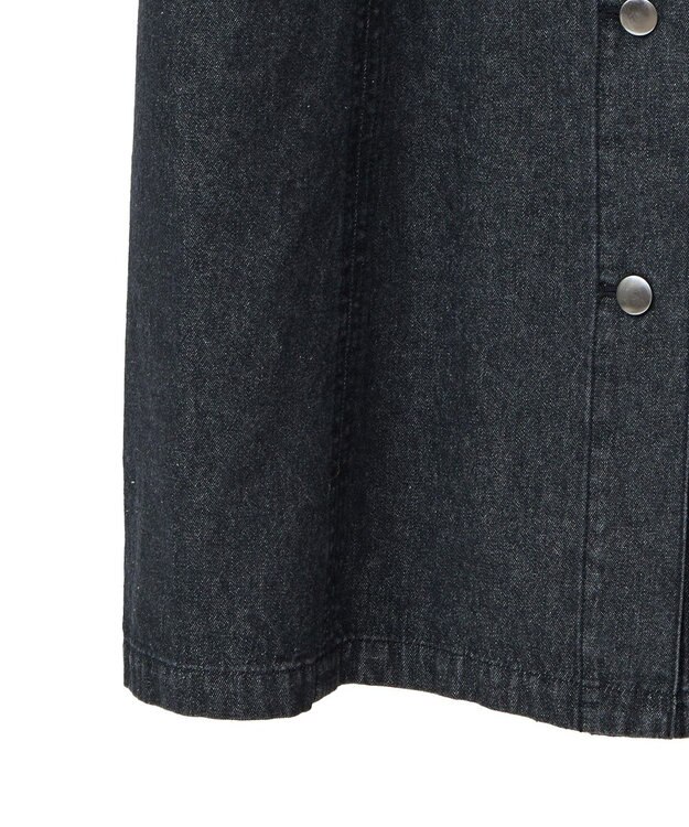 Green Parks ■ＥＳＣＡＲ　ボリュームスリーブデニムワンピース Black