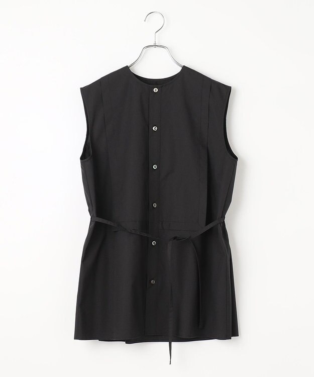 #Newans 【ANSWER for モダンベーシック】ビブヨークデザインブラウス ブラック系