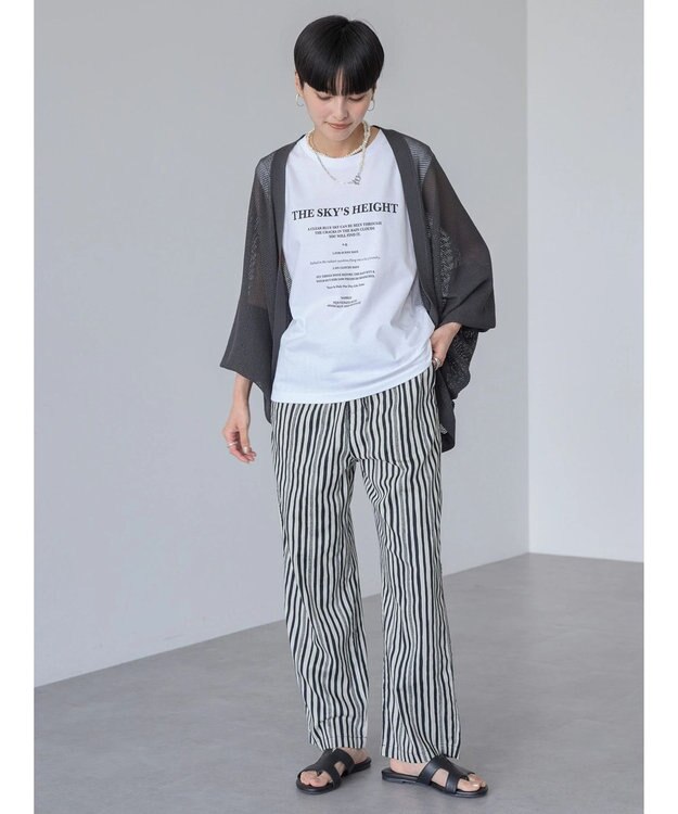 AMERICAN HOLIC 前後ロゴノースリーブカットプルオーバー Off White