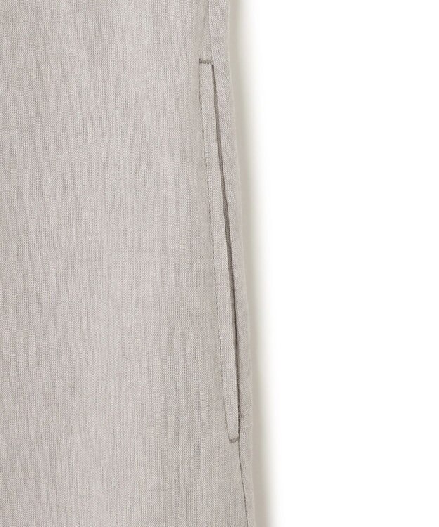 23区 S 【SLOW/洗える】リネンコットン シャツワンピース ライトグレー系