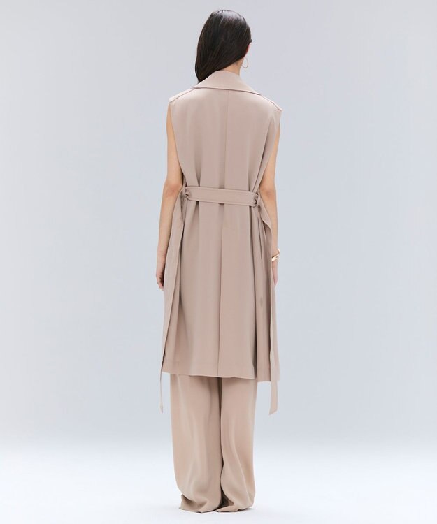 BEIGE， FLEUR / ラップデザインロングジレ Beige