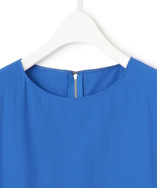 ICB 【接触冷感・UVカット・洗える】RENUソフトタイプライター バイカラーワンピース ブルー×ブラック系