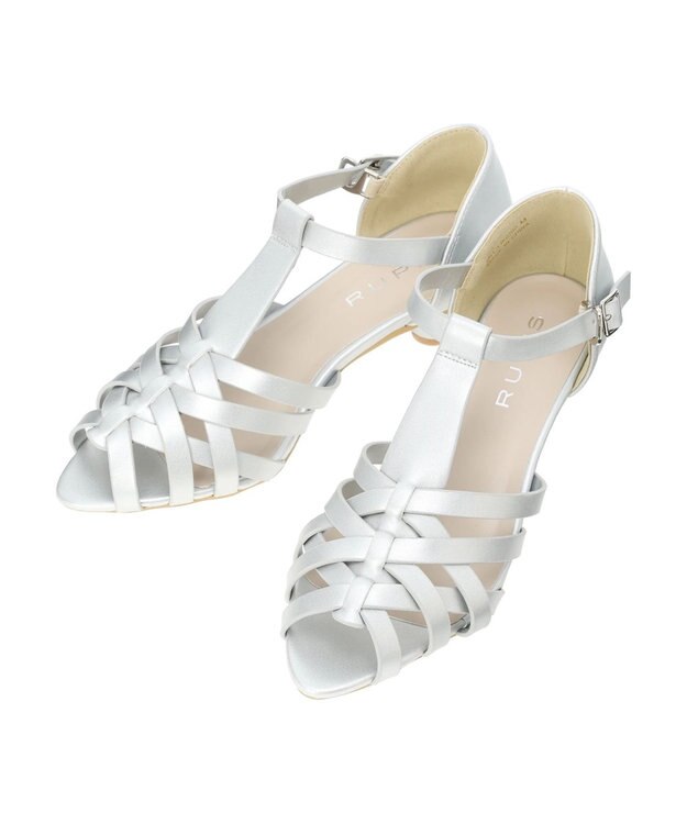 Green Parks ＲＵＰＩＳ．メッシュＴストラップグルカサンダル Silver