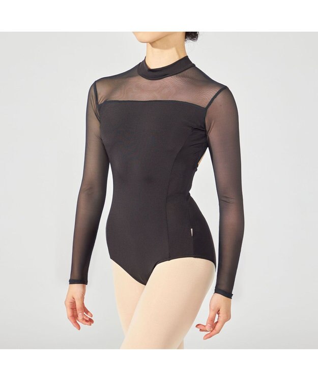 Chacott 【Nela ライン】ロングスリーブレオタード ブラック