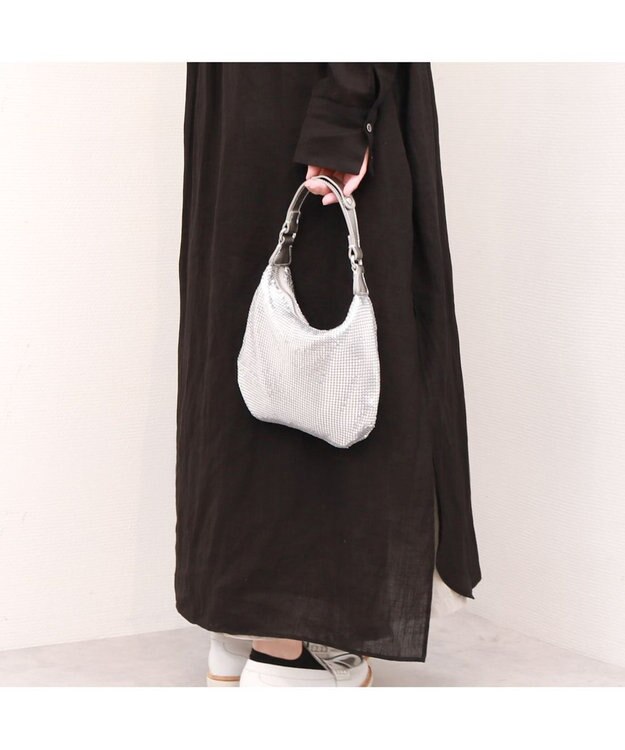 UNBILLION カカトゥ kakatoo / ビジューリボン2wayバッグ シルバー