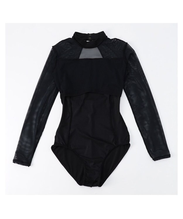 Chacott 【Nela ライン】ロングスリーブレオタード ブラック